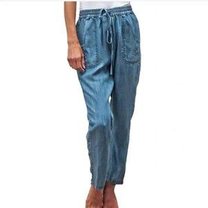 Karyn Seo Milla Oversized Pocket Chambray Pull-On Pants Jogger size XL Lagenlook